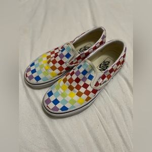 Vans women’s 6.5 slip on checkered shoes